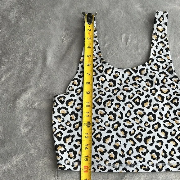 The Upside Ice Leopard Crop Top Size 8 - Picture 8 of 12